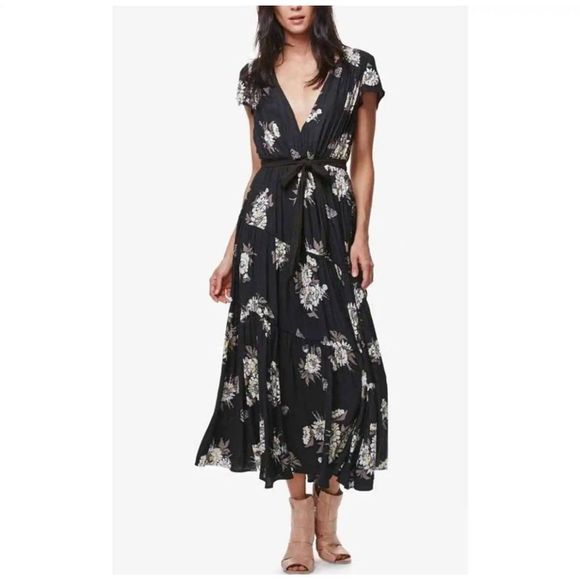 Free People All I Got Floral Tie Maxi Dress. Size 4 - Picture 1 of 9